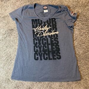 Harley-Davidson Women's Charcoal V-Neck Tee size XL